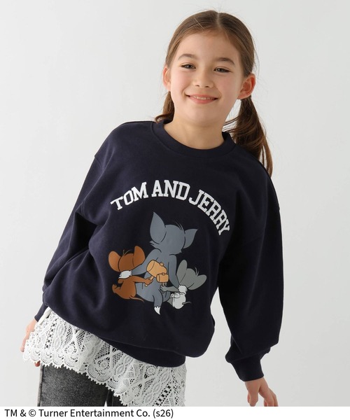 Tom＆Jerry（トムアンドジェリー）の「TOM and JERRY/スウェット/625162（スウェット・キッズ・ネイビー/ライトグレー/チャコールグレー/ホワイト系その他2/ライトピンク・130cm/160cm/150cm/140cm）」の6枚目の写真