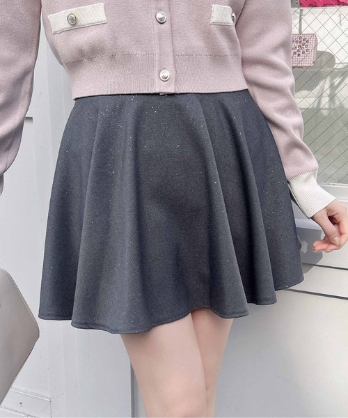 INGNI（イング）の「バックリボンラメフレアスカパン（スカート・レディース・グレー/ブラック・FREE）」の13枚目の写真