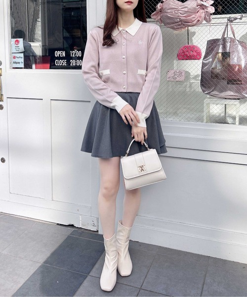 INGNI（イング）の「バックリボンラメフレアスカパン（スカート・レディース・グレー/ブラック・FREE）」の17枚目の写真