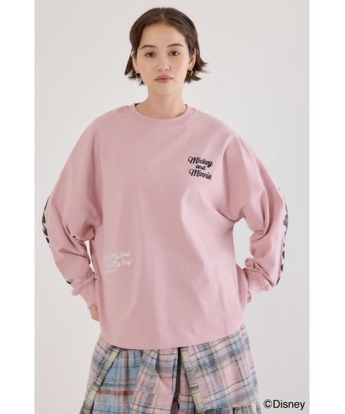 RODEO CROWNS WIDE BOWL(ロデオクラウンズワイドボウル)の「(Disney)ロングスリーブトップス(Tシャツ/カットソー・レディース・ブラウン/ブラック/ライトピンク/オフホワイト・MEDIUM/LARGE)」の5枚目の写真