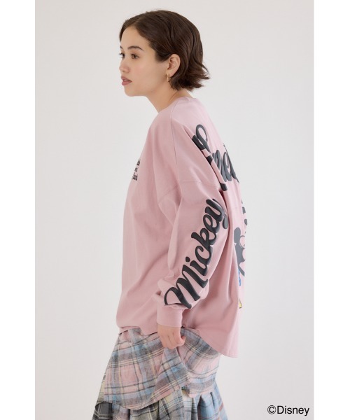 RODEO CROWNS WIDE BOWL(ロデオクラウンズワイドボウル)の「(Disney)ロングスリーブトップス(Tシャツ/カットソー・レディース・ブラウン/ブラック/ライトピンク/オフホワイト・MEDIUM/LARGE)」の6枚目の写真
