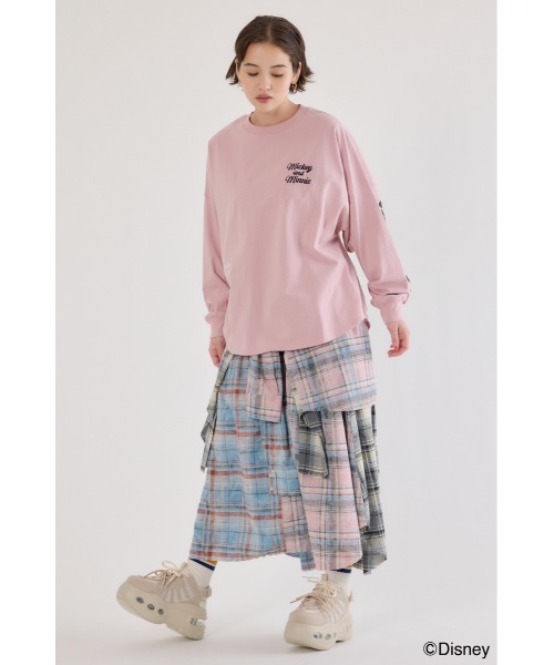 RODEO CROWNS WIDE BOWL(ロデオクラウンズワイドボウル)の「(Disney)ロングスリーブトップス(Tシャツ/カットソー・レディース・ブラウン/ブラック/ライトピンク/オフホワイト・MEDIUM/LARGE)」の7枚目の写真