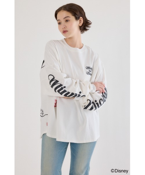 RODEO CROWNS WIDE BOWL(ロデオクラウンズワイドボウル)の「(Disney)ロングスリーブトップス(Tシャツ/カットソー・レディース・ブラウン/ブラック/ライトピンク/オフホワイト・MEDIUM/LARGE)」の12枚目の写真