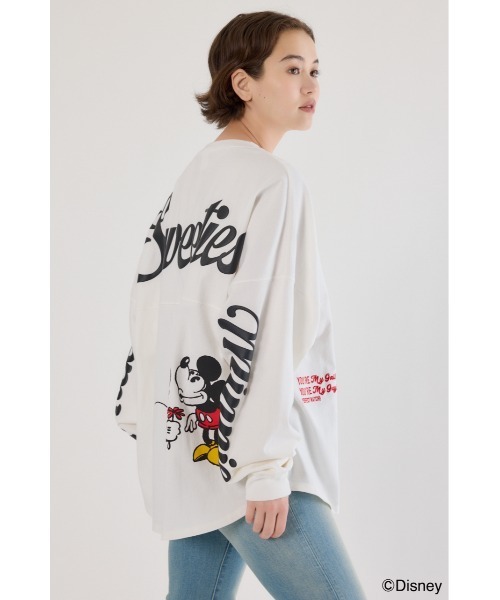 RODEO CROWNS WIDE BOWL(ロデオクラウンズワイドボウル)の「(Disney)ロングスリーブトップス(Tシャツ/カットソー・レディース・ブラウン/ブラック/ライトピンク/オフホワイト・MEDIUM/LARGE)」の13枚目の写真