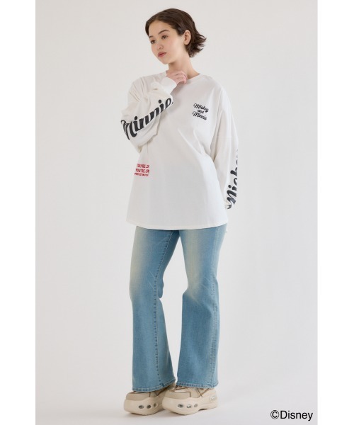 RODEO CROWNS WIDE BOWL(ロデオクラウンズワイドボウル)の「(Disney)ロングスリーブトップス(Tシャツ/カットソー・レディース・ブラウン/ブラック/ライトピンク/オフホワイト・MEDIUM/LARGE)」の14枚目の写真