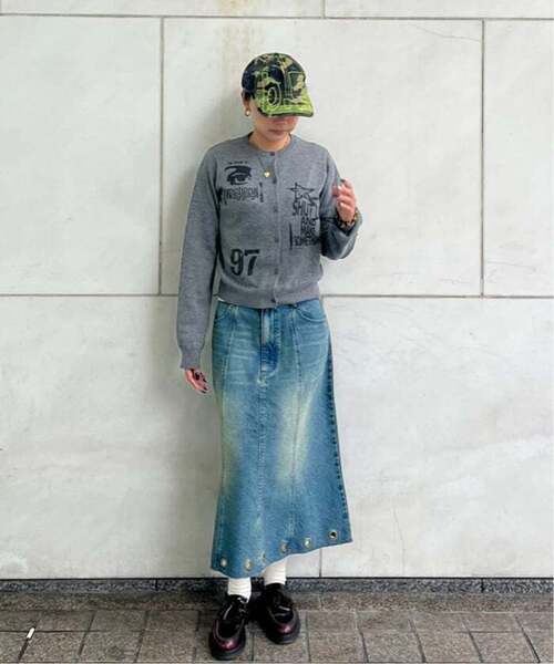 Oriens JOURNAL STANDARD（オリエンス ジャーナルスタンダード）の「《追加》グラフィックカーディガン（カーディガン/ボレロ・レディース・グレー・FREE）」の5枚目の写真