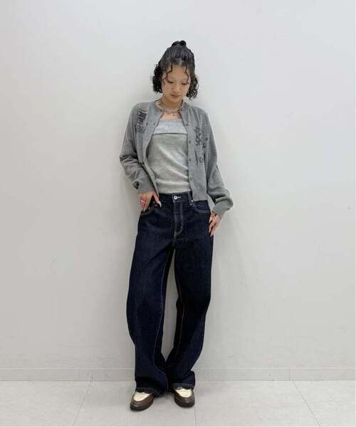 Oriens JOURNAL STANDARD（オリエンス ジャーナルスタンダード）の「《追加》グラフィックカーディガン（カーディガン/ボレロ・レディース・グレー・FREE）」の9枚目の写真