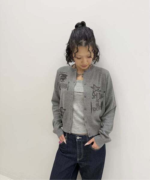 Oriens JOURNAL STANDARD（オリエンス ジャーナルスタンダード）の「《追加》グラフィックカーディガン（カーディガン/ボレロ・レディース・グレー・FREE）」の11枚目の写真