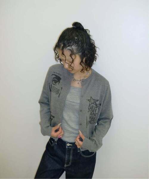 Oriens JOURNAL STANDARD（オリエンス ジャーナルスタンダード）の「《追加》グラフィックカーディガン（カーディガン/ボレロ・レディース・グレー・FREE）」の12枚目の写真