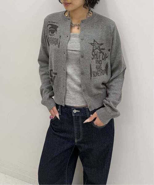 Oriens JOURNAL STANDARD（オリエンス ジャーナルスタンダード）の「《追加》グラフィックカーディガン（カーディガン/ボレロ・レディース・グレー・FREE）」の14枚目の写真