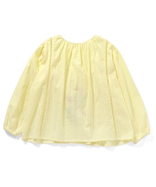 Boribon（ボリボン）の「チューリップ刺繍ノーカラーブラウス（シャツ/ブラウス・キッズ・イエロー/オフホワイト・80/90/100/110/120）」の8枚目の写真