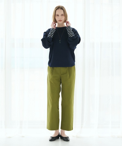 LA MARINE FRANCAISE（マリン フランセーズ）の「タックパンツ（その他パンツ・レディース・カーキ/オフホワイト/ネイビー・0/1）」の11枚目の写真
