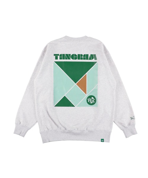 Pacific GOLF CLUB(パシフィックゴルフクラブ)の「TANGRAM×PGC CREW SWEAT(スウェット・メンズ・ブラック/グレー・L/XL)」の3枚目の写真