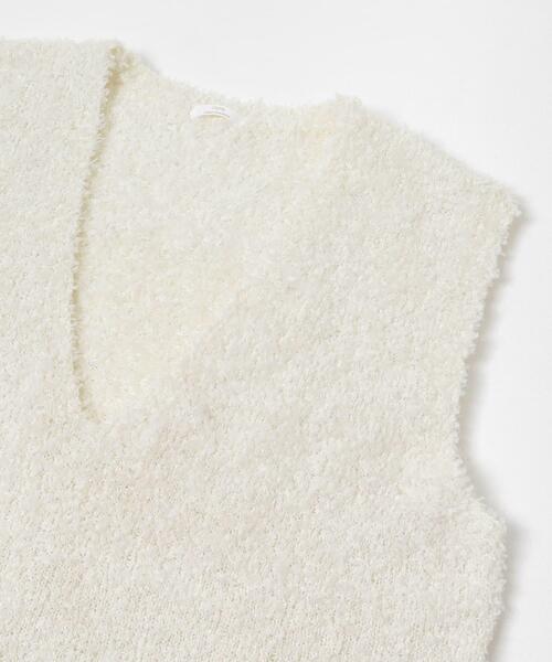 ITEMS URBANRESEARCH(アイテムズ アーバンリサーチ)の「リボンヤーンベスト(ニット/セーター・レディース・ブラック/チャコールグレー/オフホワイト・FREE)」の9枚目の写真