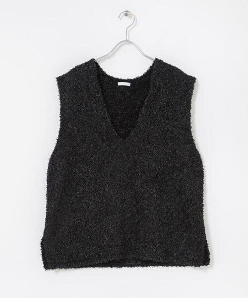 ITEMS URBANRESEARCH(アイテムズ アーバンリサーチ)の「リボンヤーンベスト(ニット/セーター・レディース・ブラック/チャコールグレー/オフホワイト・FREE)」の14枚目の写真