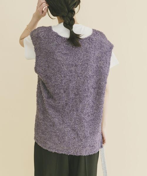 ITEMS URBANRESEARCH(アイテムズ アーバンリサーチ)の「リボンヤーンベスト(ニット/セーター・レディース・ブラック/チャコールグレー/オフホワイト・FREE)」の19枚目の写真