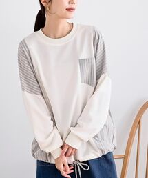 rps | TC裏毛布帛切替プルオーバー(スウェット)