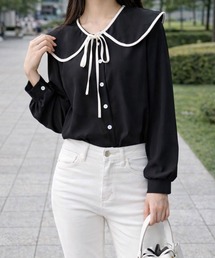 セーラートップス」に該当するブラック/黒色系のファッション通販