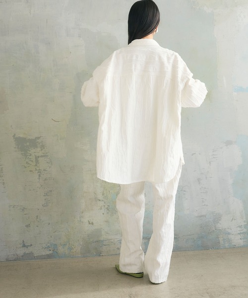 ELLEgirl（エルガール）の「フリンジジャガードパンツ（デニムパンツ・レディース・オフホワイト/ベージュ・M/L）」の11枚目の写真