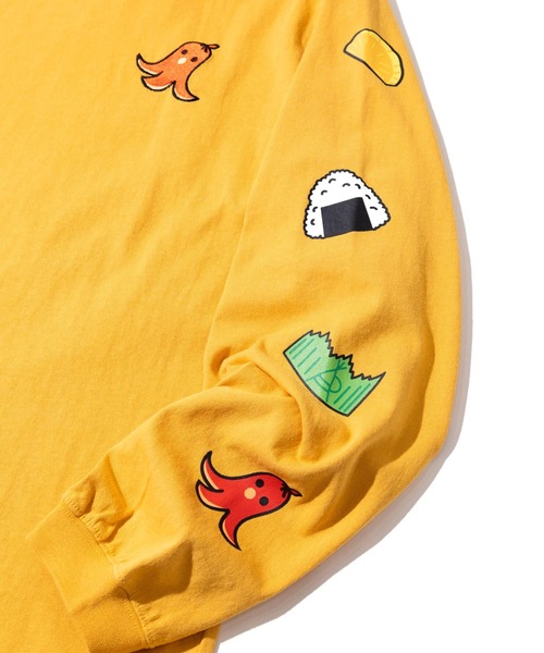 go slow caravan(ゴースローキャラバン)の「USA/C お弁当柄 ロングスリーブ TEE(Tシャツ/カットソー・メンズ・ホワイト/ネイビー/イエロー・LARGE/MEDIUM/X-LARGE)」の8枚目の写真