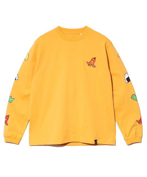 go slow caravan(ゴースローキャラバン)の「USA/C お弁当柄 ロングスリーブ TEE(Tシャツ/カットソー・メンズ・ホワイト/ネイビー/イエロー・LARGE/MEDIUM/X-LARGE)」の11枚目の写真