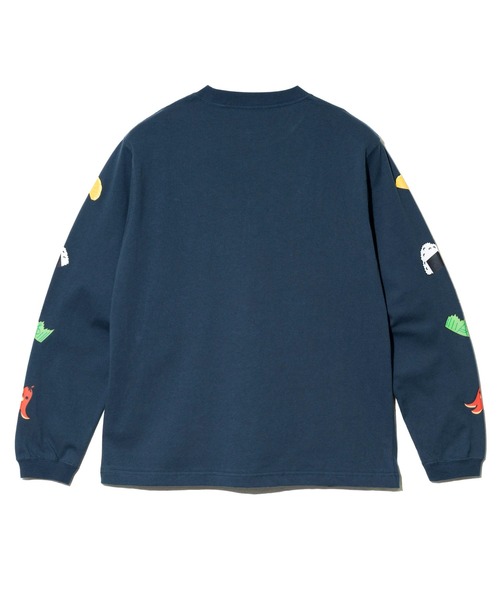 go slow caravan(ゴースローキャラバン)の「USA/C お弁当柄 ロングスリーブ TEE(Tシャツ/カットソー・メンズ・ホワイト/ネイビー/イエロー・LARGE/MEDIUM/X-LARGE)」の16枚目の写真