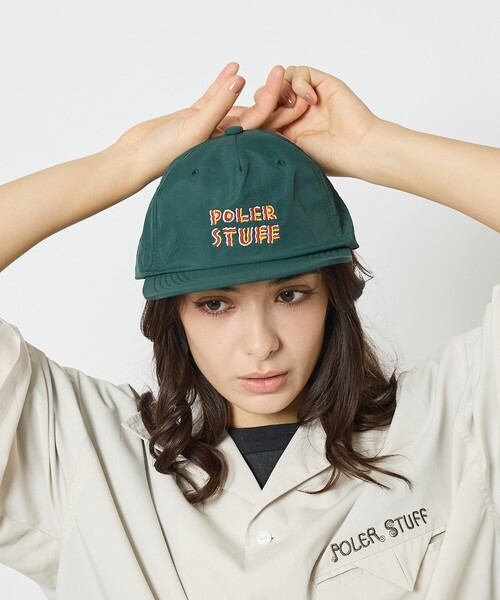 POLeR(ポーラー)の「【POLER / ポーラー】フェスティバル STUFF ナイロンキャップ / ユニセックス(キャップ・メンズ・グリーン/ブラック/ホワイト・フリー)」の3枚目の写真