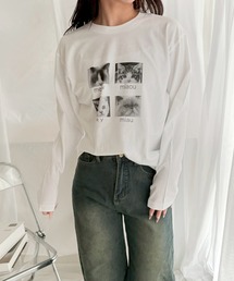 アニマルモノクロロンT/長袖Tシャツ
