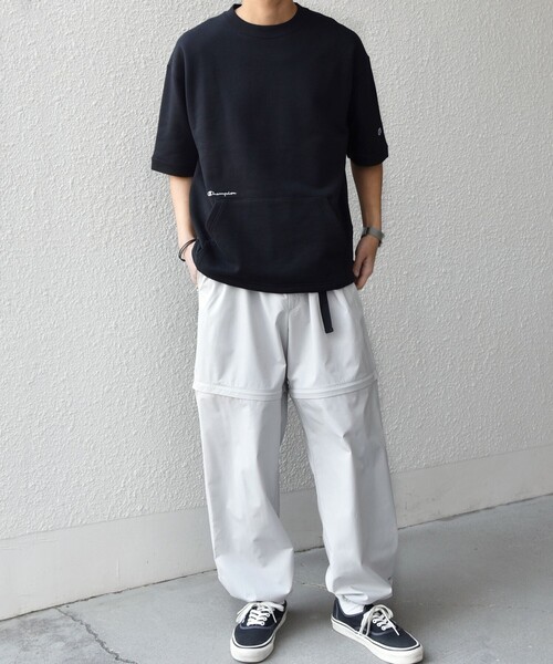 Champion(チャンピオン)の「【SHIPS any別注】Champion: ロゴ刺繍 スピンドル スウェット Tシャツ 26SS◇(Tシャツ/カットソー・メンズ・ナチュラル/ライトブルー/ブラック・X-LARGE/LARGE/MEDIUM)」の10枚目の写真