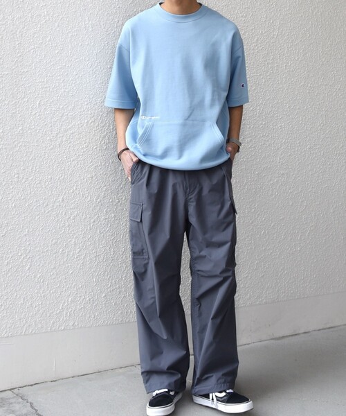 Champion(チャンピオン)の「【SHIPS any別注】Champion: ロゴ刺繍 スピンドル スウェット Tシャツ 26SS◇(Tシャツ/カットソー・メンズ・ナチュラル/ライトブルー/ブラック・X-LARGE/LARGE/MEDIUM)」の15枚目の写真