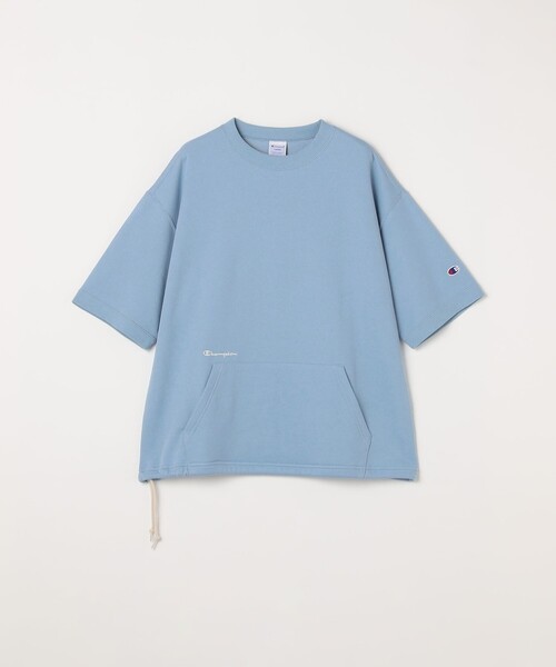 Champion(チャンピオン)の「【SHIPS any別注】Champion: ロゴ刺繍 スピンドル スウェット Tシャツ 26SS◇(Tシャツ/カットソー・メンズ・ナチュラル/ライトブルー/ブラック・X-LARGE/LARGE/MEDIUM)」の20枚目の写真