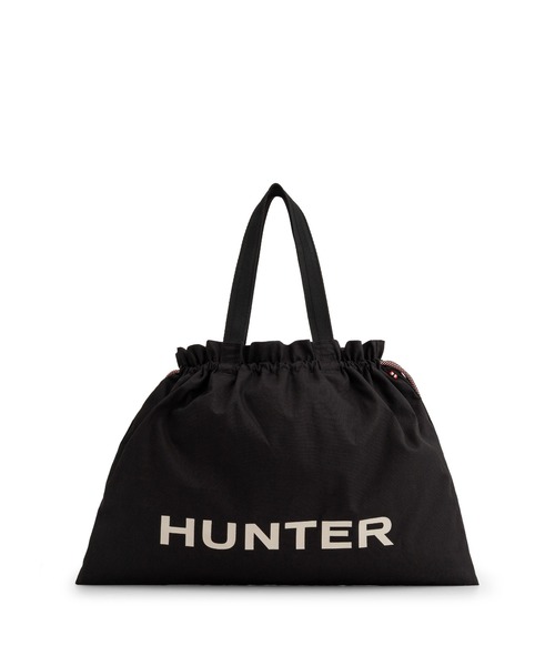 HUNTER(ハンター)の「イージー キャンバス ドローストリング トート(トートバッグ・レディース・ブラック/ホワイト・ONE)」の1枚目の写真