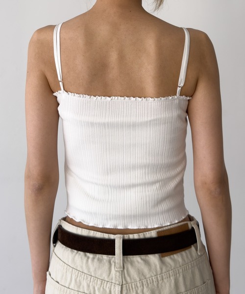 CANAL JEAN（キャナルジーン）の「HARING　レーストリムキャミ（キャミソール・レディース・ネイビー/アイボリー・ONE SIZE）」の13枚目の写真