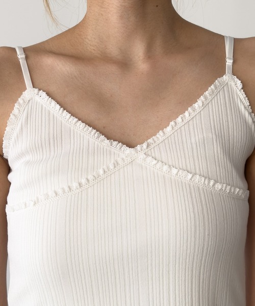 CANAL JEAN（キャナルジーン）の「HARING　レーストリムキャミ（キャミソール・レディース・ネイビー/アイボリー・ONE SIZE）」の14枚目の写真