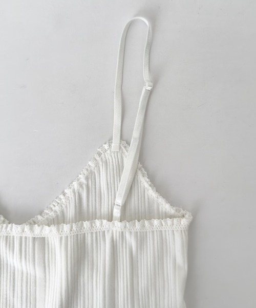 CANAL JEAN（キャナルジーン）の「HARING　レーストリムキャミ（キャミソール・レディース・ネイビー/アイボリー・ONE SIZE）」の16枚目の写真
