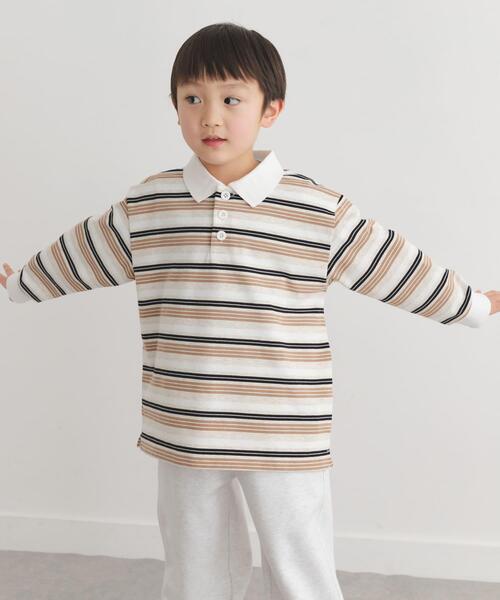 URBAN RESEARCH DOORS（アーバンリサーチドアーズ）の「マルチボーダーラガーシャツ(KIDS)（Tシャツ/カットソー・キッズ・ホワイト系その他/グレー系その他・120/135/105）」の19枚目の写真