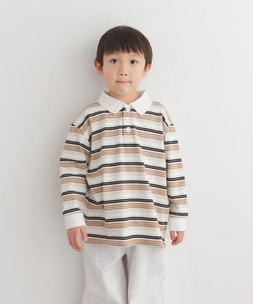 URBAN RESEARCH DOORS（アーバンリサーチドアーズ）の「マルチボーダーラガーシャツ(KIDS)（Tシャツ/カットソー・キッズ・ホワイト系その他/グレー系その他・120/135/105）」の20枚目の写真