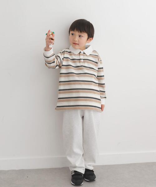 URBAN RESEARCH DOORS（アーバンリサーチドアーズ）の「マルチボーダーラガーシャツ(KIDS)（Tシャツ/カットソー・キッズ・ホワイト系その他/グレー系その他・120/135/105）」の3枚目の写真