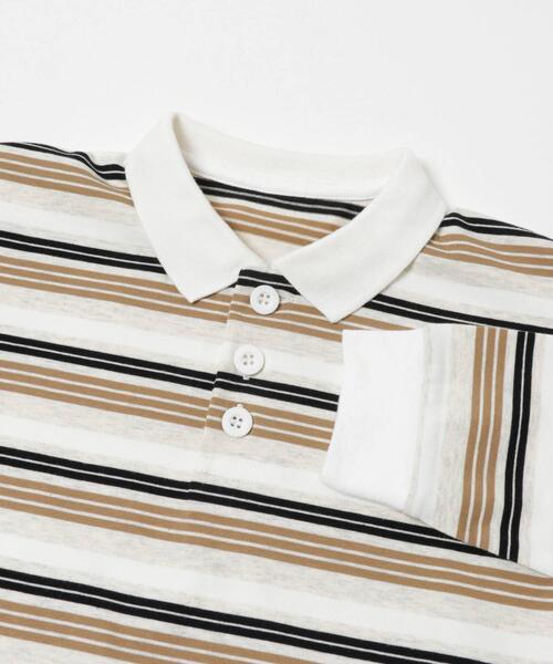 URBAN RESEARCH DOORS（アーバンリサーチドアーズ）の「マルチボーダーラガーシャツ(KIDS)（Tシャツ/カットソー・キッズ・ホワイト系その他/グレー系その他・120/135/105）」の5枚目の写真