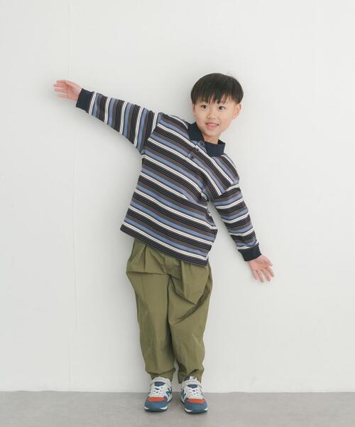 URBAN RESEARCH DOORS（アーバンリサーチドアーズ）の「マルチボーダーラガーシャツ(KIDS)（Tシャツ/カットソー・キッズ・ホワイト系その他/グレー系その他・120/135/105）」の8枚目の写真