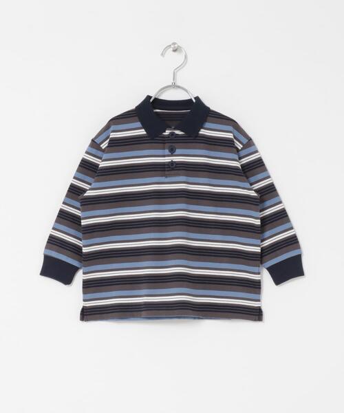 URBAN RESEARCH DOORS（アーバンリサーチドアーズ）の「マルチボーダーラガーシャツ(KIDS)（Tシャツ/カットソー・キッズ・ホワイト系その他/グレー系その他・120/135/105）」の12枚目の写真