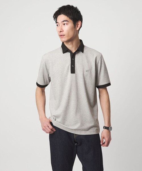 green label relaxing（グリーンレーベルリラクシング）の「【WEB限定】ドライクリーン 半袖 ポロシャツ -吸水速乾・抗菌-（ポロシャツ・メンズ・ネイビー/オフホワイト/ターコイズブルー/グレー/ロイヤルブルー/ダークグレー/ブラウン/ブラック・XXL/XL/L/M/S）」の3枚目の写真