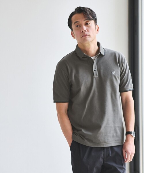 green label relaxing（グリーンレーベルリラクシング）の「【WEB限定】ドライクリーン 半袖 ポロシャツ -吸水速乾・抗菌-（ポロシャツ・メンズ・ネイビー/オフホワイト/ターコイズブルー/グレー/ロイヤルブルー/ダークグレー/ブラウン/ブラック・XXL/XL/L/M/S）」の4枚目の写真