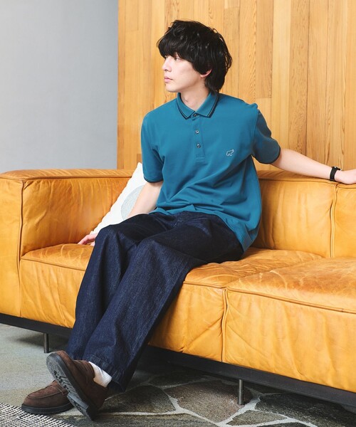green label relaxing（グリーンレーベルリラクシング）の「【WEB限定】ドライクリーン 半袖 ポロシャツ -吸水速乾・抗菌-（ポロシャツ・メンズ・ネイビー/オフホワイト/ターコイズブルー/グレー/ロイヤルブルー/ダークグレー/ブラウン/ブラック・XXL/XL/L/M/S）」の10枚目の写真