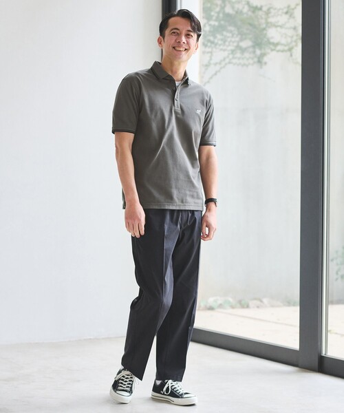 green label relaxing（グリーンレーベルリラクシング）の「【WEB限定】ドライクリーン 半袖 ポロシャツ -吸水速乾・抗菌-（ポロシャツ・メンズ・ネイビー/オフホワイト/ターコイズブルー/グレー/ロイヤルブルー/ダークグレー/ブラウン/ブラック・XXL/XL/L/M/S）」の15枚目の写真