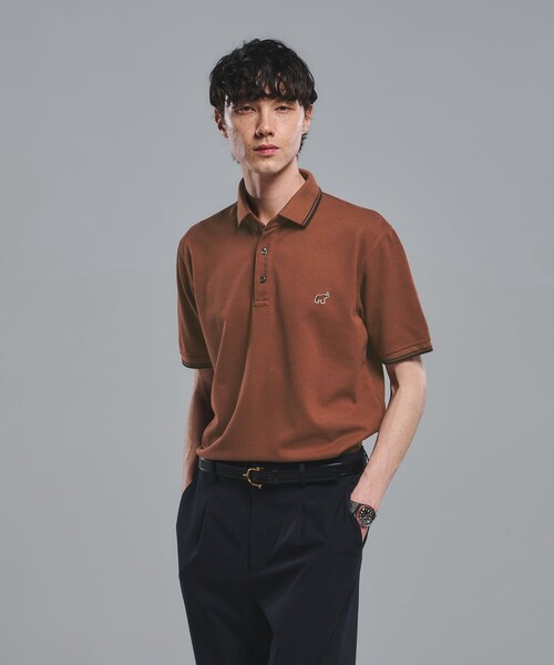 green label relaxing（グリーンレーベルリラクシング）の「【WEB限定】ドライクリーン 半袖 ポロシャツ -吸水速乾・抗菌-（ポロシャツ・メンズ・ネイビー/オフホワイト/ターコイズブルー/グレー/ロイヤルブルー/ダークグレー/ブラウン/ブラック・XXL/XL/L/M/S）」の17枚目の写真