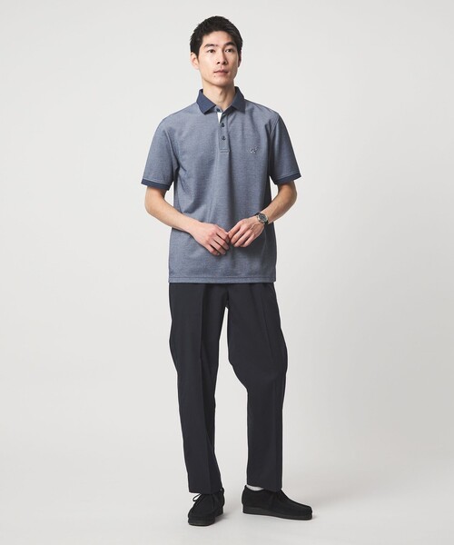 green label relaxing（グリーンレーベルリラクシング）の「【WEB限定】ドライクリーン 半袖 ポロシャツ -吸水速乾・抗菌-（ポロシャツ・メンズ・ネイビー/オフホワイト/ターコイズブルー/グレー/ロイヤルブルー/ダークグレー/ブラウン/ブラック・XXL/XL/L/M/S）」の20枚目の写真