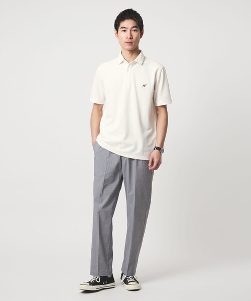 green label relaxing（グリーンレーベルリラクシング）の「【WEB限定】ドライクリーン 半袖 ポロシャツ -吸水速乾・抗菌-（ポロシャツ・メンズ・ネイビー/オフホワイト/ターコイズブルー/グレー/ロイヤルブルー/ダークグレー/ブラウン/ブラック・XXL/XL/L/M/S）」の22枚目の写真