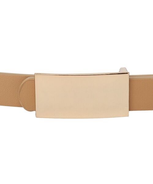 AMERICAN HOLIC(アメリカンホリック)の「スクエアメタルパーツベルト(ベルト・レディース・ブラック/ベージュ・FREE)」の4枚目の写真