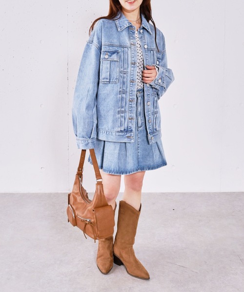 archives（アルシーヴ）の「デニムプリーツミニスカート（デニムスカート・レディース・ブルー/ブラック・SMALL/MEDIUM）」の20枚目の写真